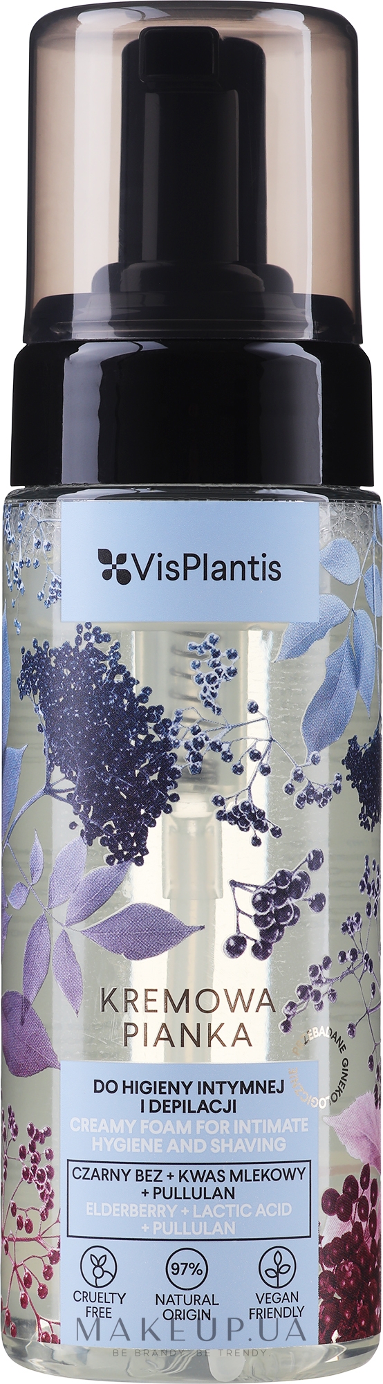 Пена для интимной гигиены, бузина и молочная кислота - Vis Plantis Foam — фото 170ml
