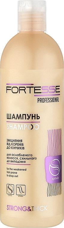 Зміцнювальний шампунь для ослабленого волосся, схильного до випадіння - Fortesse Professional Strong & Thick Shampoo
