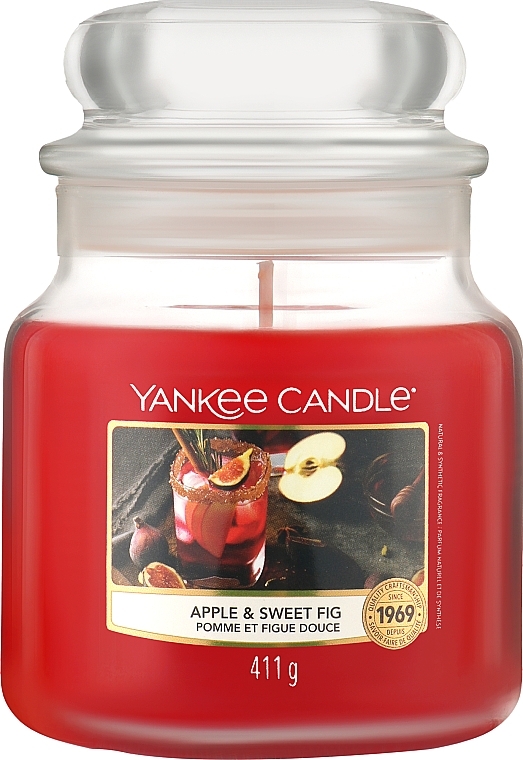 Ароматическая свеча в банке - Yankee Candle Apple & Sweet Fig Candle — фото N1