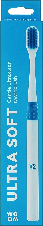 Зубная щетка, ультрамягкая, синяя - Woom UltraClean Ultra Soft Toothbrush Blue — фото N1