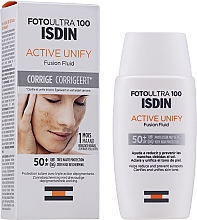 Сонцезахисний флюїд для обличчя проти пігментних плям - Isdin Foto Ultra 100 Active Unify Fusion Fluid SPF50+ — фото N2