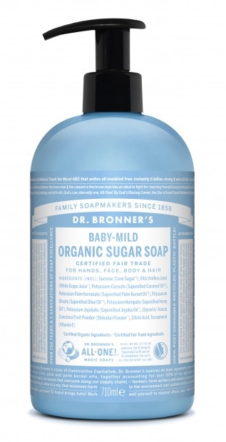 Цукрове рідке мило для дітей - Dr. Bronner’s Organic Sugar Soap Baby-Mild — фото N2