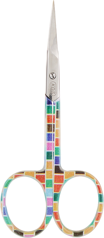 Ножиці для кутикули, 01-3027, кольорові - KDS Color Mix — фото N1