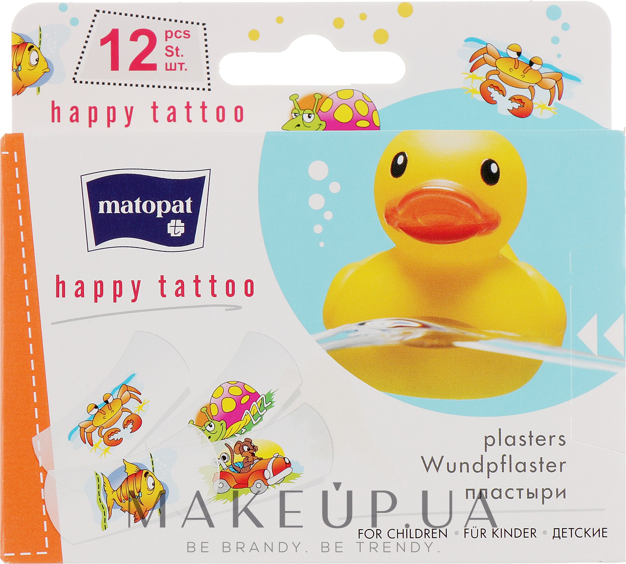 Медицинский пластырь Matopat Happy Tattoo - Matopat  — фото 12шт