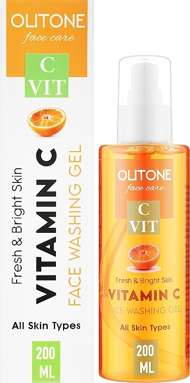 Осветляющий гель для умывания с витамином С - Olitone Vitamin C Face Washing Gel — фото N2