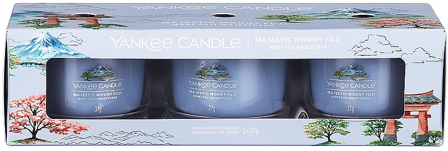  Набір ароматичних свічок "Велична гора Фудзі" - Yankee Candle Majestic Mount Fuji (candle/3x37g) — фото N1
