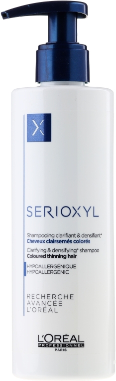 Шампунь для окрашенных, тонких волос - L'Oreal Professionnel Serioxyl Clarifying Shampoo Coloured, Thinning Hair — фото N5
