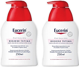 Парфумерія, косметика Набір - Eucerin Intimate Hygiene Wash Protection Fluid Set (intim/fluid/2х250ml)