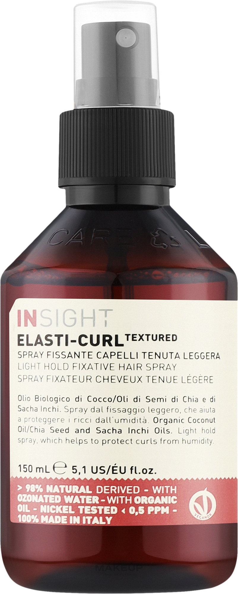 Фиксирующий спрей для волос легкой фиксации - Insight Elasti-Curl Textured Light Hold Fixative Hair Spray  — фото 150ml