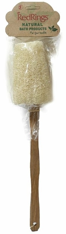 Губка з дерев'яною ручкою, з люфи - RedRings Loofah Sponge Wooden Handle — фото N1