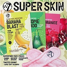 Парфумерія, косметика Набір - W7 Super Skin Gift Set (mask/3pcs + acc/1pc)