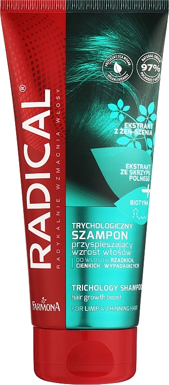 Трихологический шампунь для роста волос - Farmona Radical Trichology Shampoo — фото N1