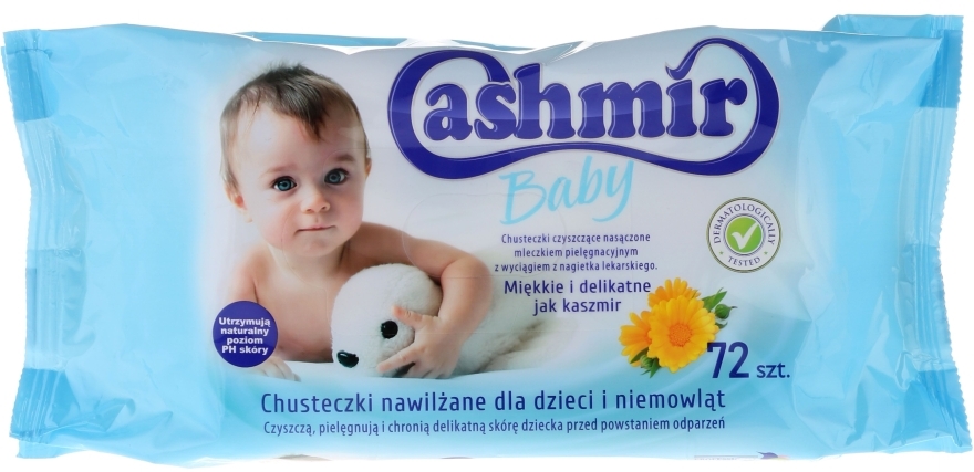 Влажные салфетки для детей, 72шт - Cashmir Baby Wet Wipes — фото N1
