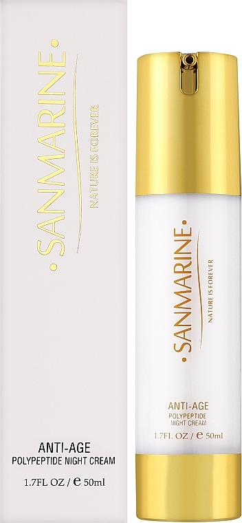 Поліпептидний нічний крем для обличчя - Sanmarine Anti-Age Polypeptide Night Cream — фото N2