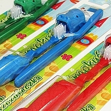 Детская зубная щетка Smokus + мягкая зубная щетка, 3-8 лет, синяя - Sanel Soft — фото N2