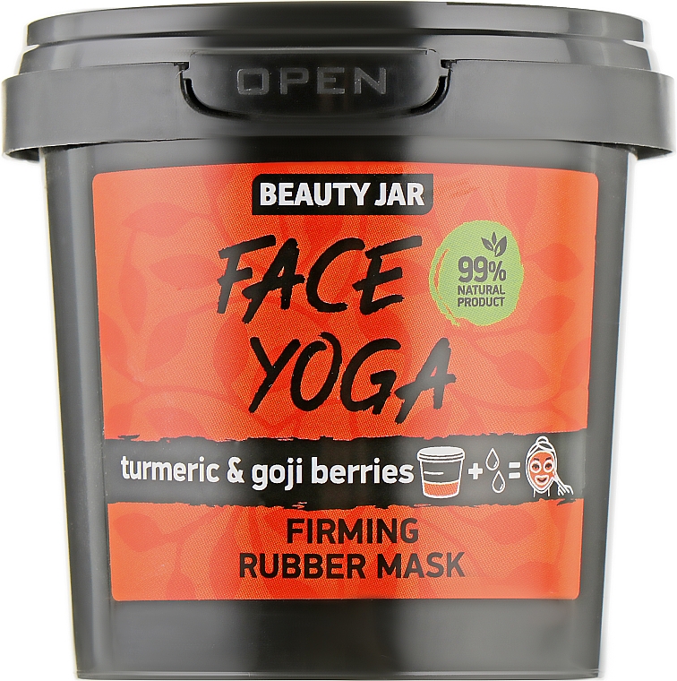 Пленочная маска для лица с куркумой и ягодами годжи - Beauty Jar Fase Yoga Firming Rubber Mask — фото N1