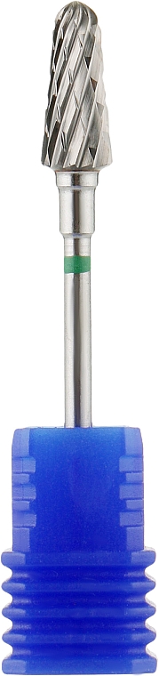 Фреза вольфрамова, закруглений конус, 6 мм, зелена - Head The Beauty Tools — фото N1