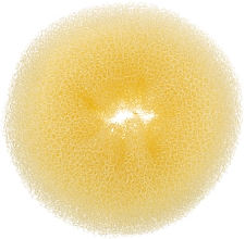 Валик для прически, круглый, светлый, 110 мм - Lussoni Hair Bun Ring Yellow — фото N1