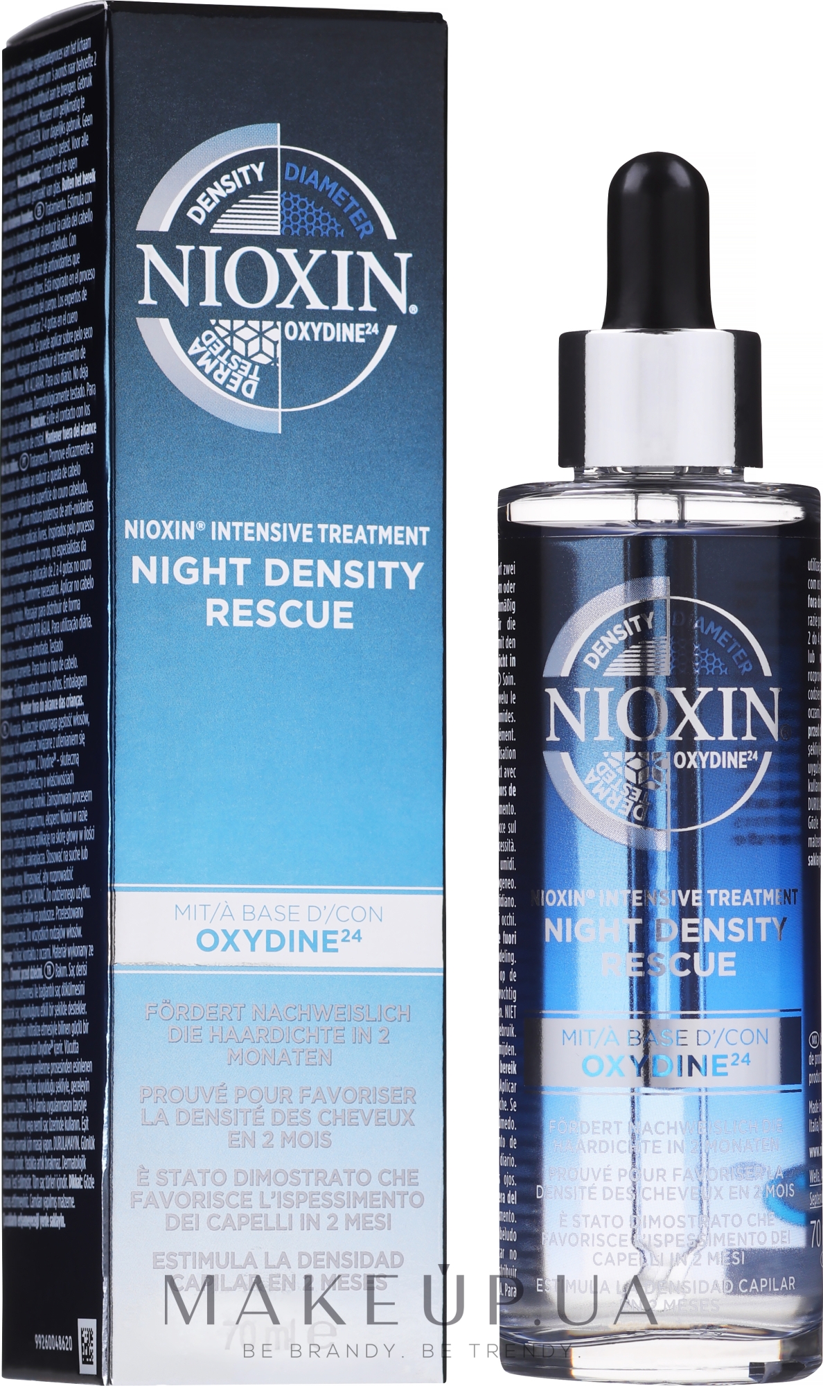 Ночная сыворотка для увеличения густоты волос - Nioxin Intensive Therapy Night Density Rescue — фото 70ml