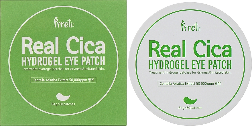 Успокаивающие гидрогелевые патчи для зоны вокруг глаз - Prreti Real Cica Hydrogel Eye Patch — фото N2