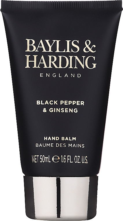 Набор по уходу за руками - Baylis & Harding Black Pepper & Ginseng Signature Collection (h/wash/300ml + h/balm/50ml + n/brush/) — фото N3