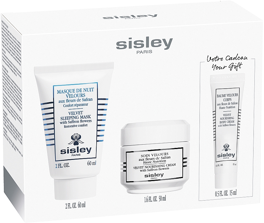 Набор - Sisley Velvet Set (f/mask/60ml + f/cr/50ml + b/cr/15ml) — фото N1