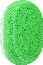 Губка для душа овальная, ярко-зеленая - LULA — фото N1