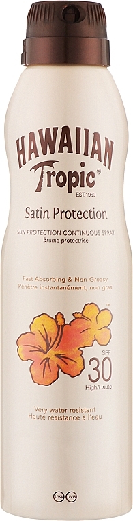 Сонцезахисний спрей для тіла - Hawaiian Tropic Satin Protection Continous Spray Sunscreen Lotion SPF 30 — фото N1