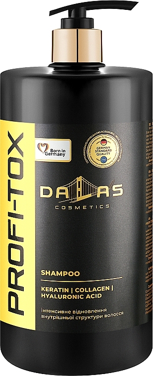 Шампунь з кератином, колагеном та гіалуроновою кислотою - Dalas Cosmetics Profi-Tox Shampoo — фото N1