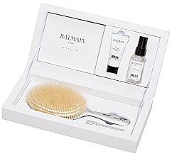 Набор - Balmain Paris Hair Couture Silver Spa Brush (h/parfume/50ml + h/elixir/20ml + h/brush) — фото N1