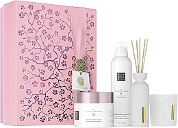 Набор - Rituals The Ritual Of Sakura Set 2024 (sh/gel/200ml+diffuser/70ml+b/cr/200ml+candle/140g)  — фото N1