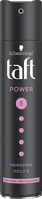 Лак для волос "Power. Нежность кашемира", мегафиксация 5 - Taft Cashmere Power 5 Hairspray