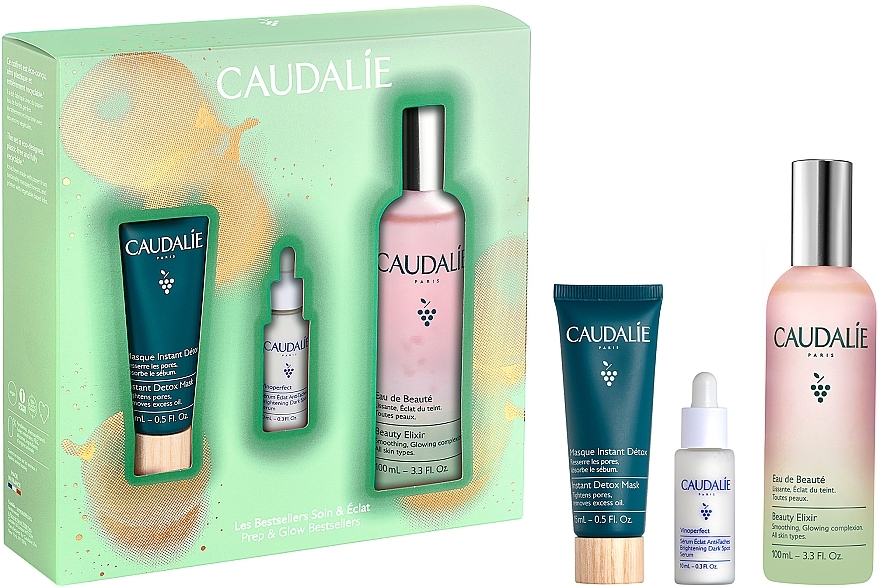 Набір - Caudalie (elixir/100ml + f/mask/15ml + f/ser/10ml) — фото N1