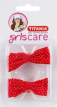 Резинки для волос Terry, красные, 6 см, 2 шт - Titania — фото N1