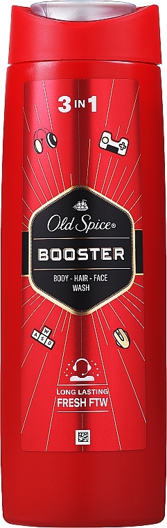 Шампунь-гель для душа 3 в 1 - Old Spice Booster Shower Gel + Shampoo 3 in 1 — фото N1