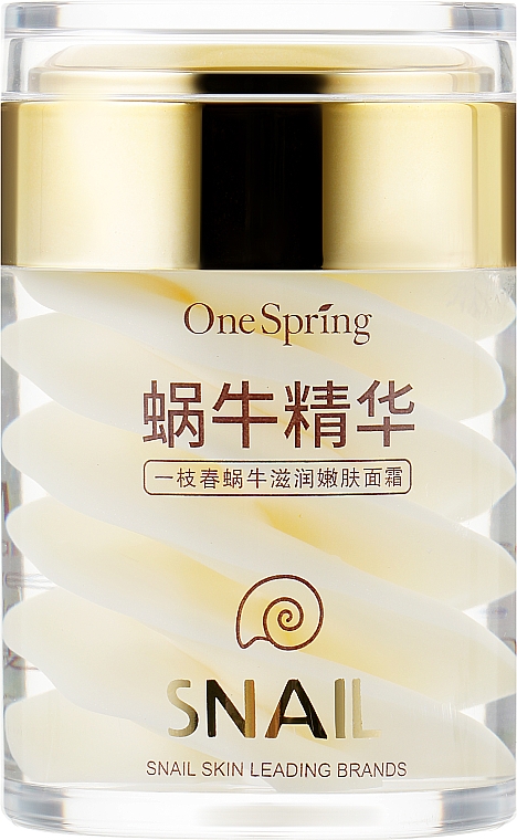 Омолаживающий крем для лица с муцином улитки - One Spring Snail Cream — фото N2