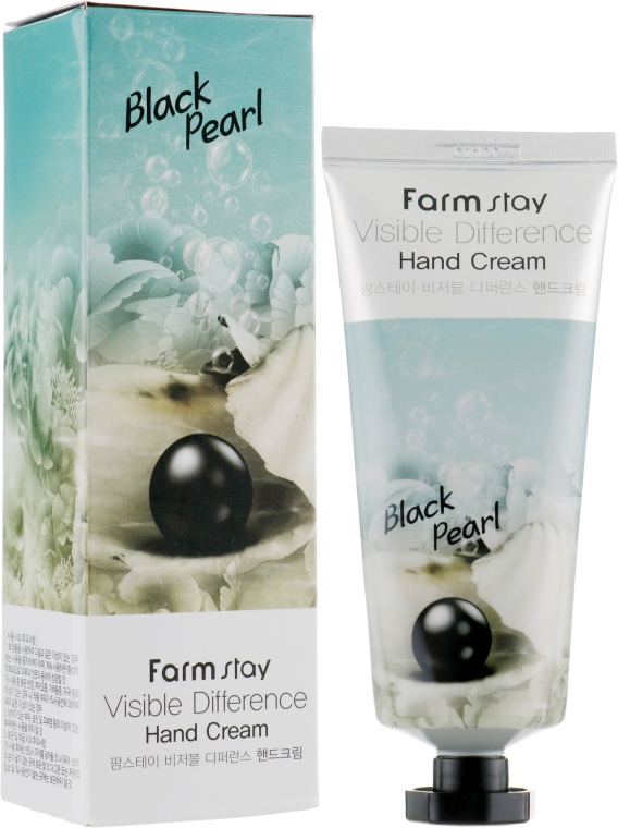 Крем для рук с экстрактом черного жемчуга - FarmStay Visible Difference Hand Cream Black Pearl