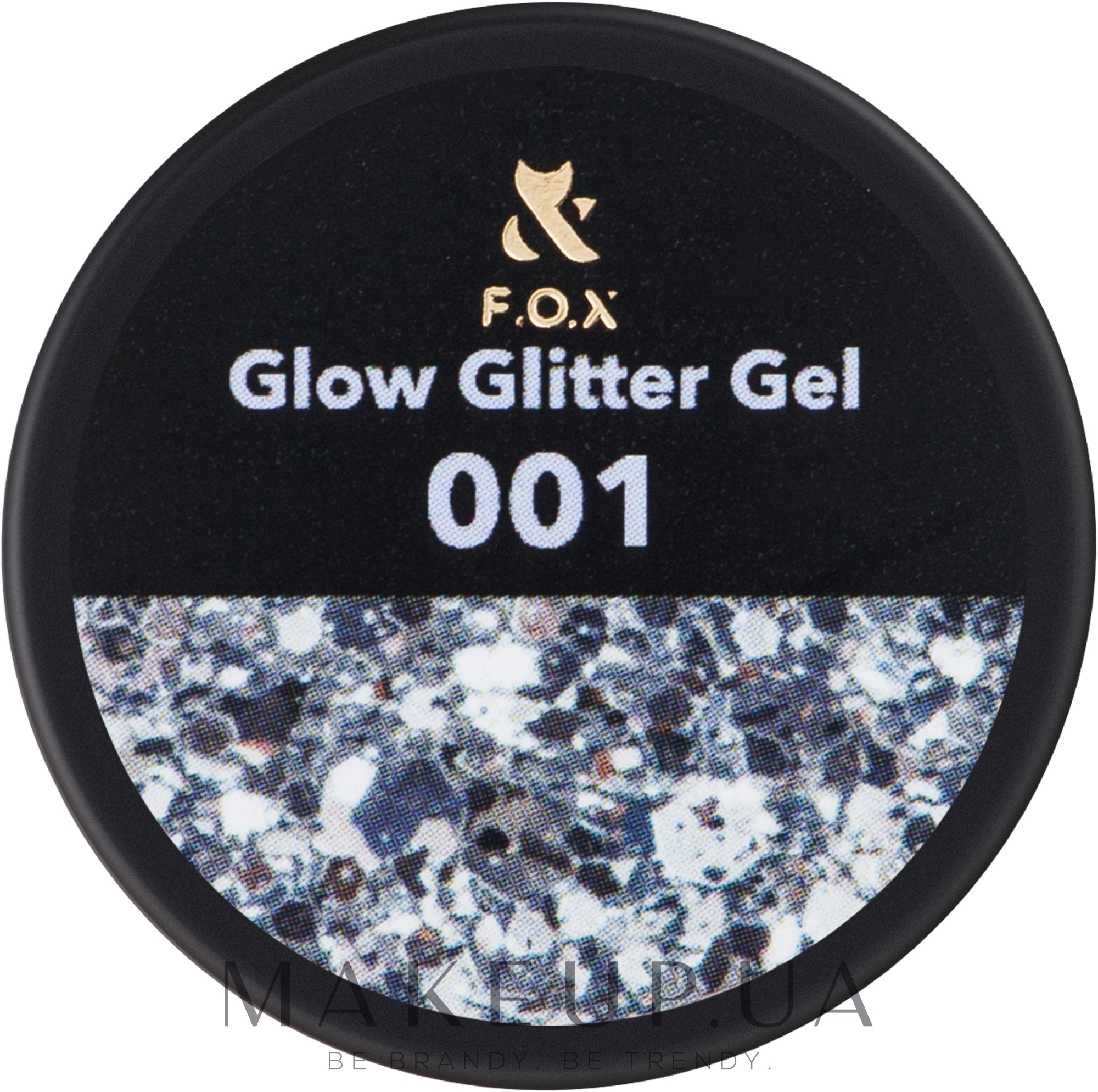 Глітерний гель для нігтів - F.O.X Glow Glitter Gel — фото 001