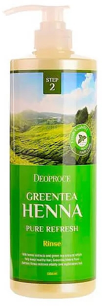 Кондиціонер для волосся - Deoproce Green Tea Henna Pure Refresh Rinse — фото N1