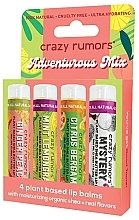 Духи, Парфюмерия, косметика Набор бальзамов для губ - Crazy Rumors Adventurous Mix 4 Pack Lip Balm Gift Box (lip/balm/4x4.25g)