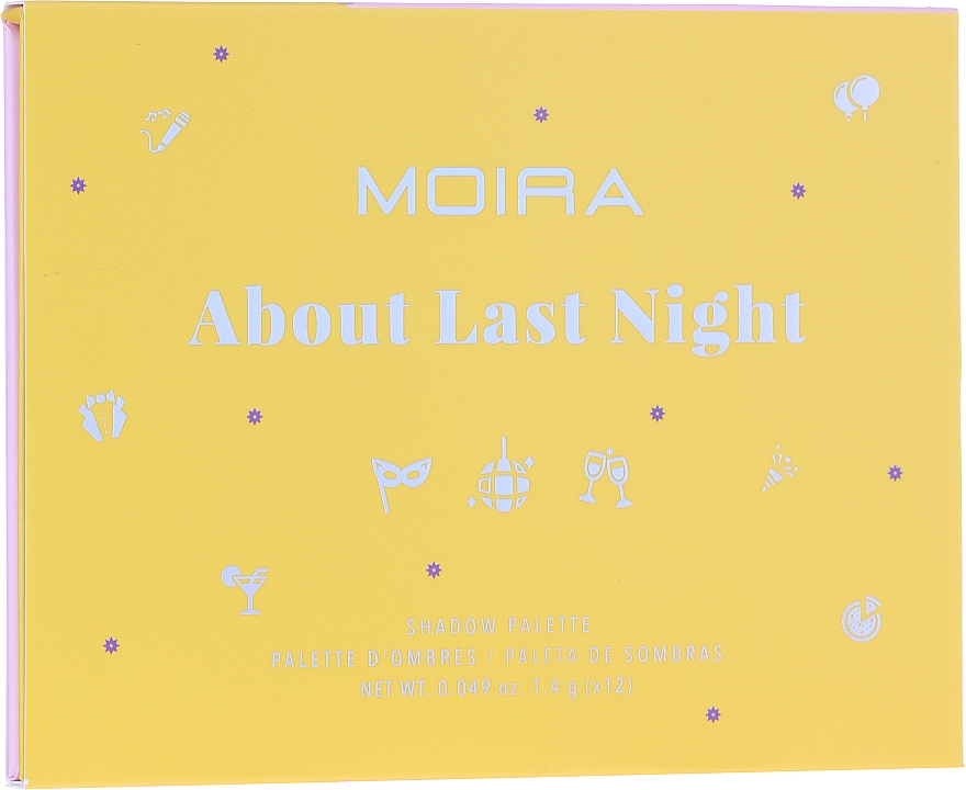 Палетка теней для век - Moira Happy About Last Night Shadow Palette — фото N2
