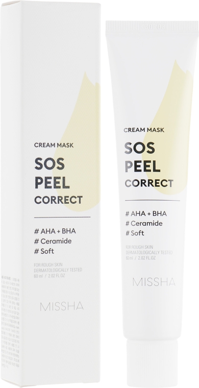 Маска с эффектом пилинга - Missha SOS Peel Correct Cream Mask