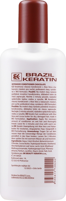 Кондиціонер для пошкодженого волосся - Brazil Keratin Intensive Repair Chocolate Conditioner — фото N2