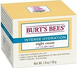 Духи, Парфюмерия, косметика Ночной крем для лица - Burt's Bees Intense Hydration Night Cream