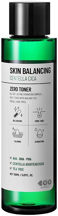 Заспокійливий тонер для обличчя - Dearboo Skin Balancing Centella Cica Zero Toner — фото N1