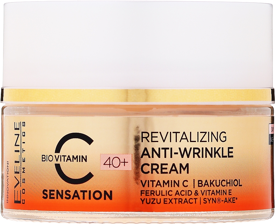 Відновлювальний крем проти зморщок 40+ - Eveline Cosmetics C Sensation Revitalizing Anti-Wrinkle Cream 40+ — фото N2