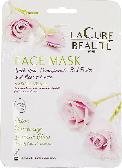 Маска для обличчя з екстрактом троянди і граната - La Cure Beaute Face Mask — фото N1