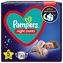 Парфумерія, косметика Підгузки-трусики нічні Night Pants Розмір 5 (12-17 кг), 22 шт. - Pampers
