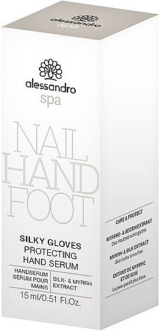 Сироватка для рук - Alessandro International Spa Silky Gloves Protecting Hand Serum — фото N2
