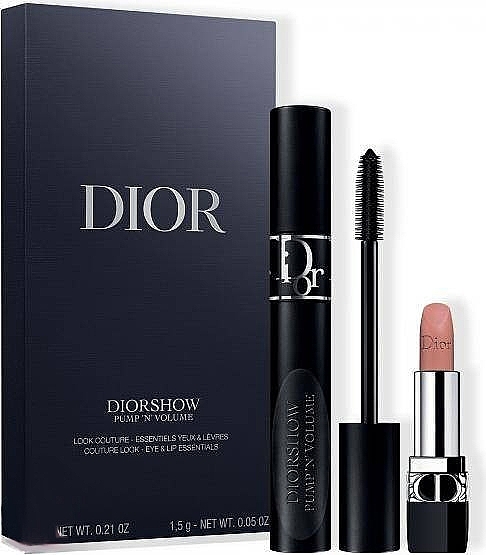 Набір - Dior Diorshow Pump 'N' Volume Mascara & Lipstick Set (mascara/6ml + lipstick/1.5g)